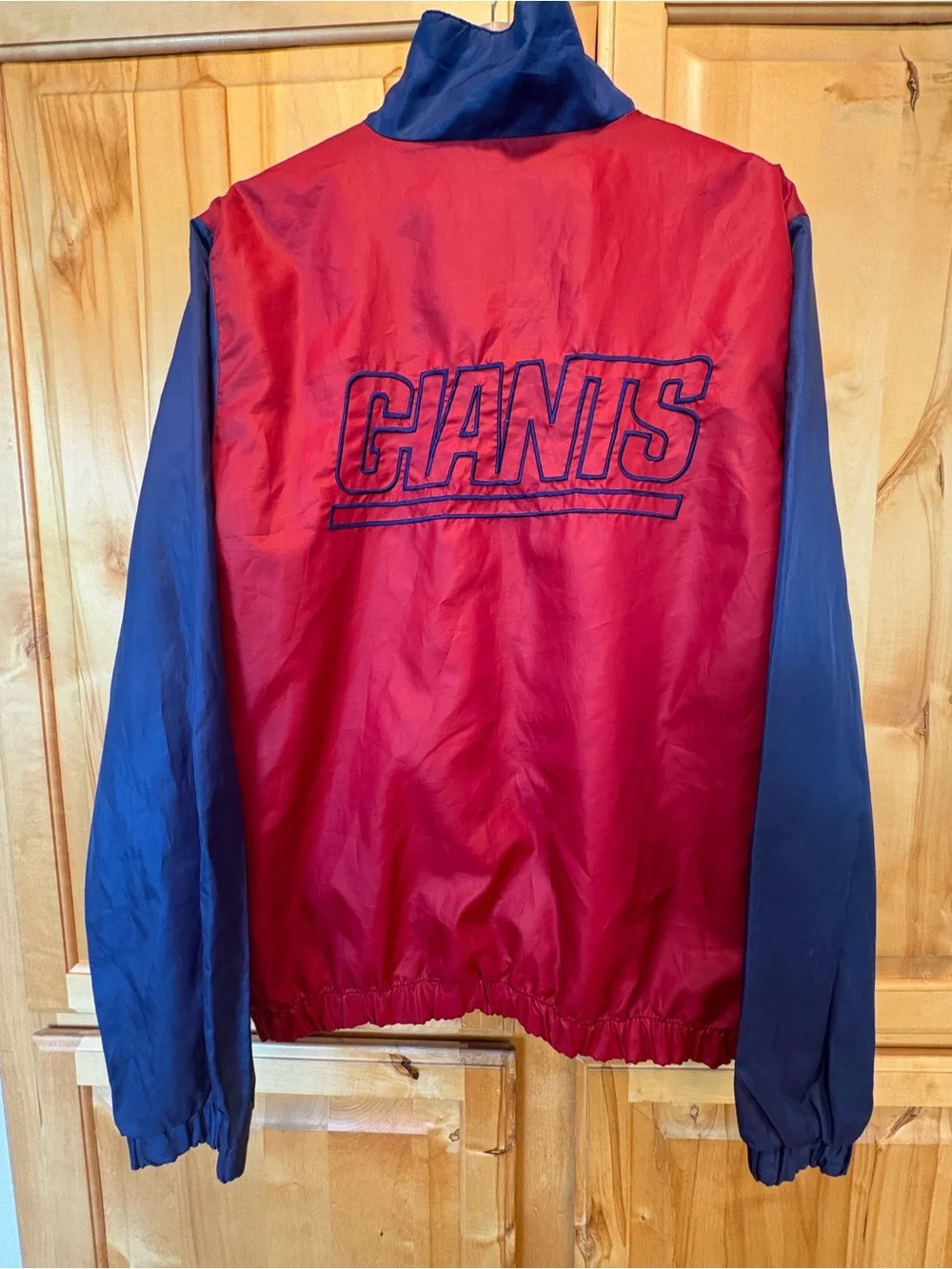 NFL Navy and Red Zip-Up Windbreaker Jacket